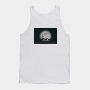 Horses in the moon Tank Top